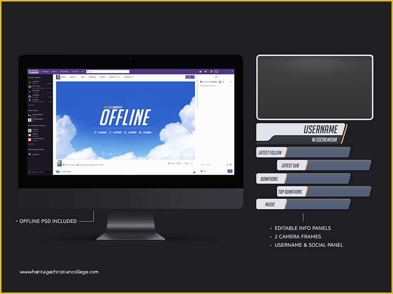 Free Twitch Overlay Template Of Obs Overlay Template Download 543d697b0c50 Proshredelite