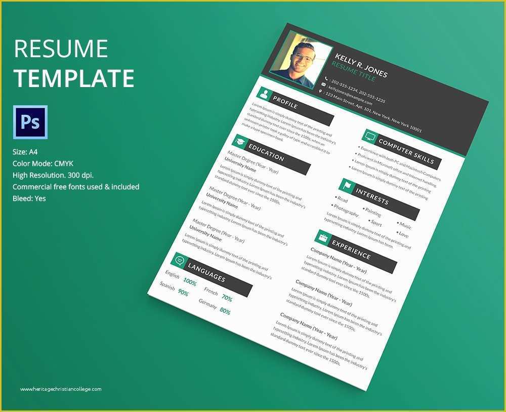Free Typography Templates Of 40 Resume Template Designs