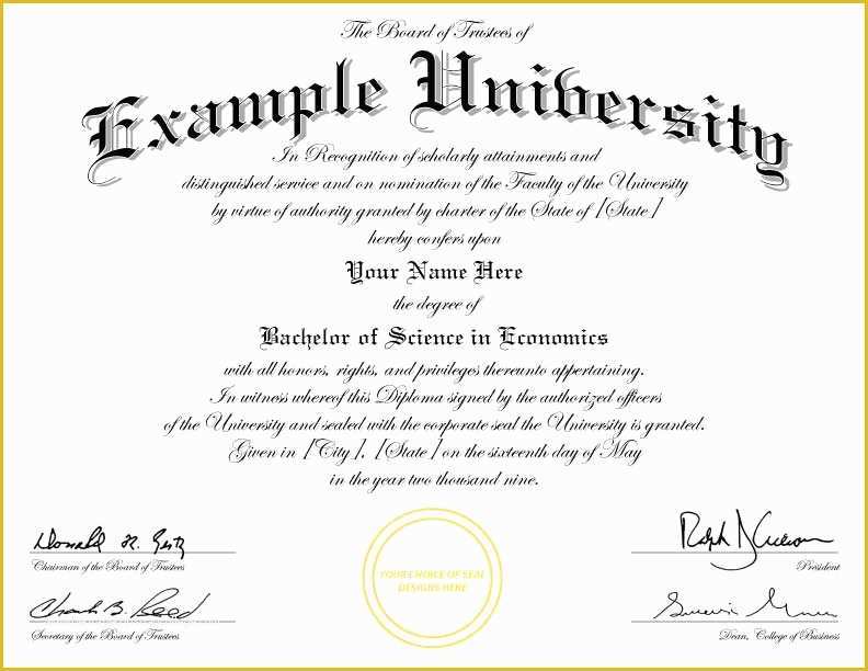 Free University Diploma Templates Of Buy A Fake College Diploma Line