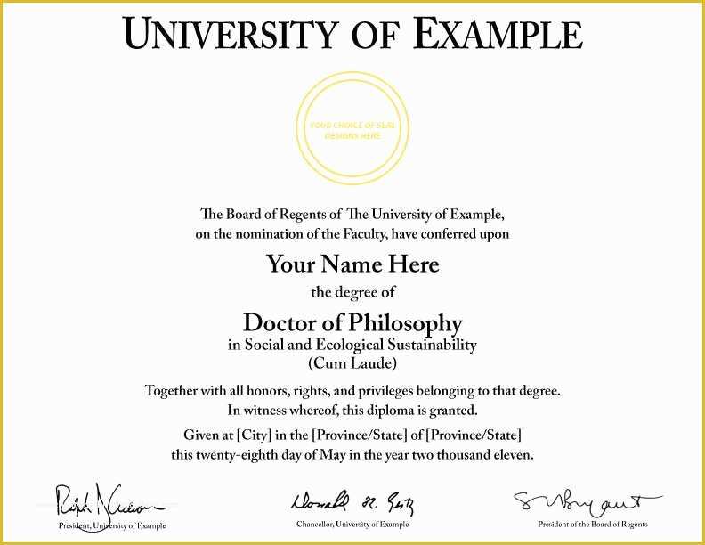 Free University Diploma Templates Of Fake Diplomas