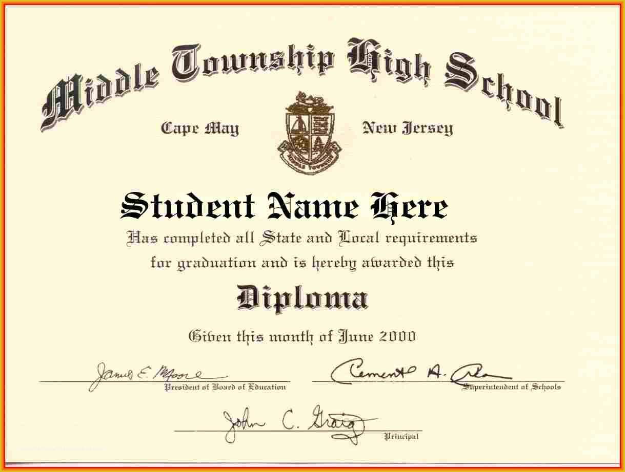 Free University Diploma Templates Of High School Diploma Template Word Free Download