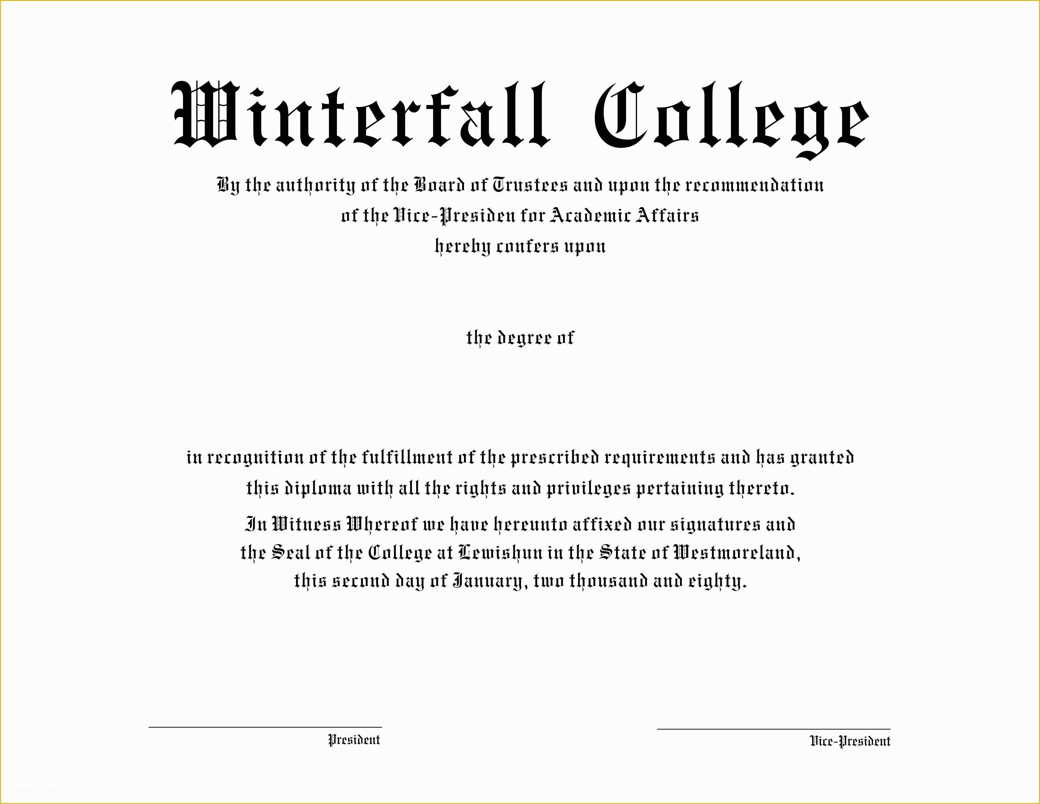 Free University Diploma Templates Of Unique Printable Fake Ged Certificate for Free