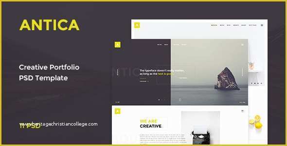 Free Ux Portfolio Template Of Antica — Multipurpose Business Agency Personal Portfolio