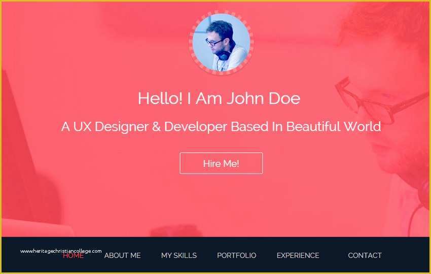 Free Ux Portfolio Template Of Bootstrap E Page Template
