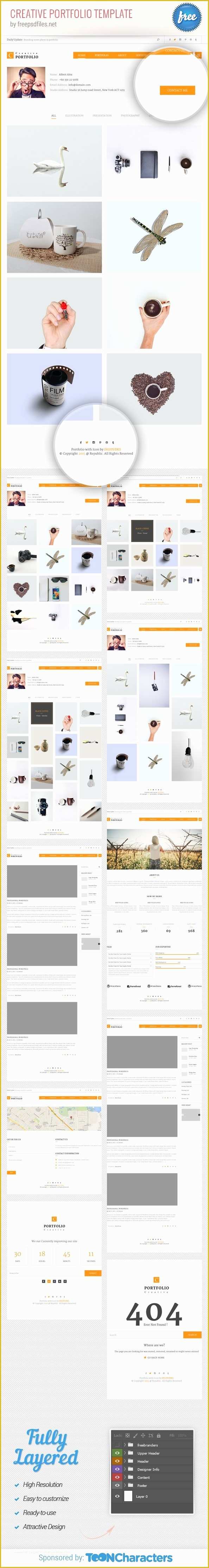 Free Ux Portfolio Template Of Free Psd Creative Portfolio Template Free Psd Files