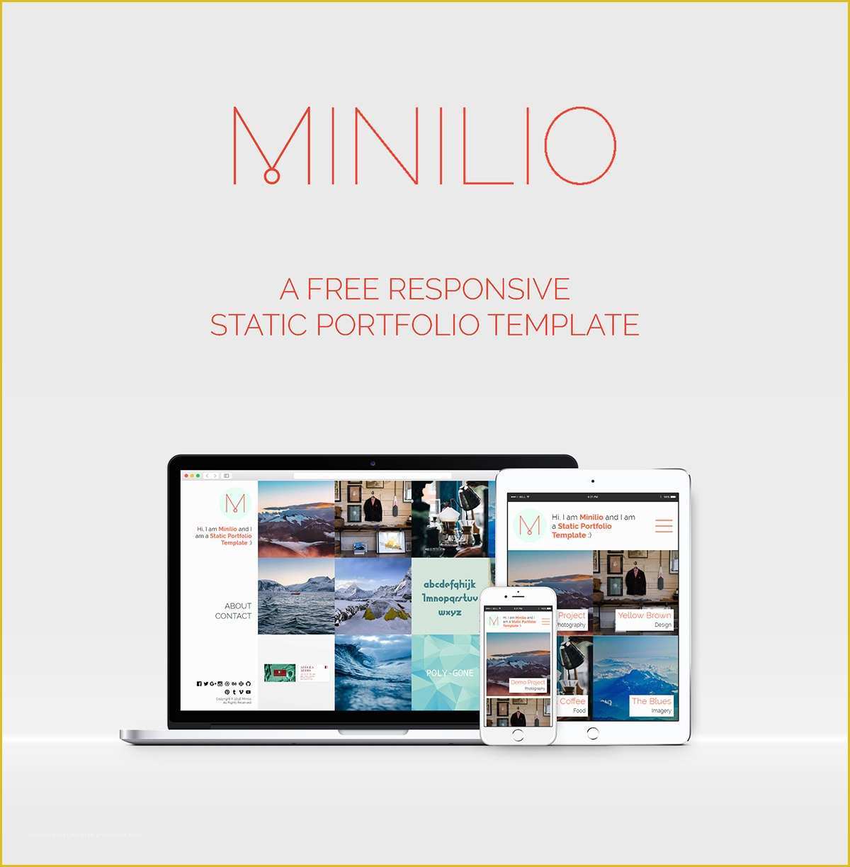 Free Ux Portfolio Template Of Minilio Static Portfolio Template Free On Pantone