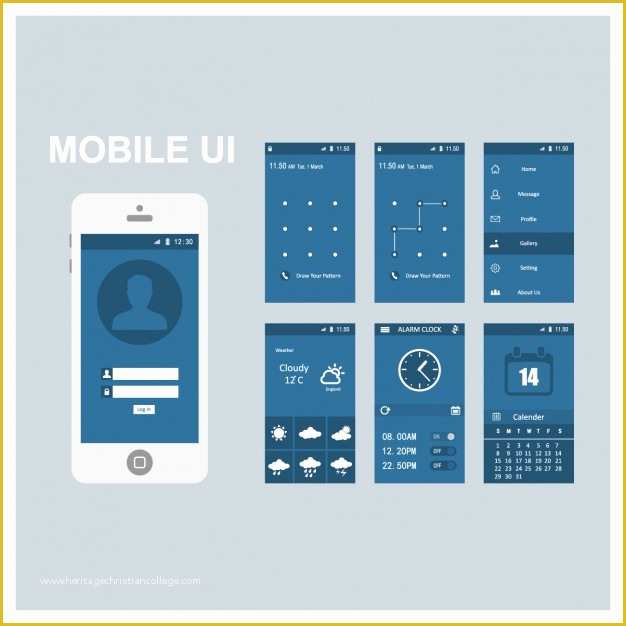 Free Ux Portfolio Template Of Mobile Screen Templates Vector