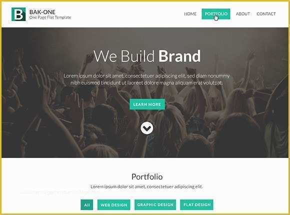Free Ux Portfolio Template Of Single Page Website Template Psd Freebiesbug