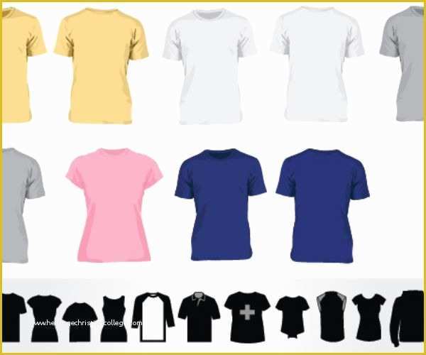 Free Vector Clothing Templates Of 100 T Shirt Templates for that are Bloody Awesome
