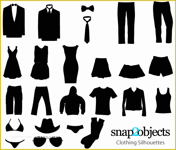 Free Vector Clothing Templates Of Clothing Silhouettes Free Vector