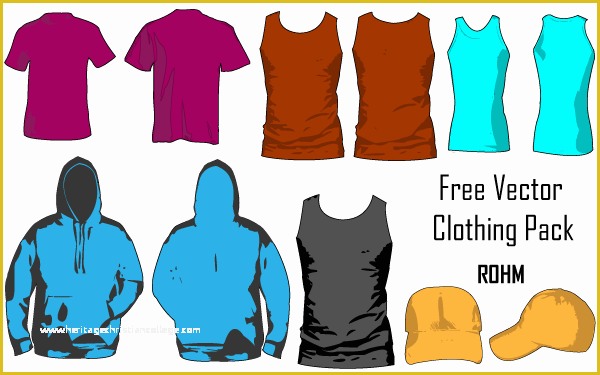 Free Vector Clothing Templates Of T Shirt Apparel Vector Illustrator Template Pack