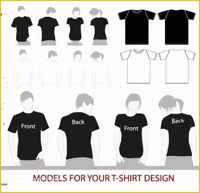 Free Vector Clothing Templates Of Vector Tshirt Model Template