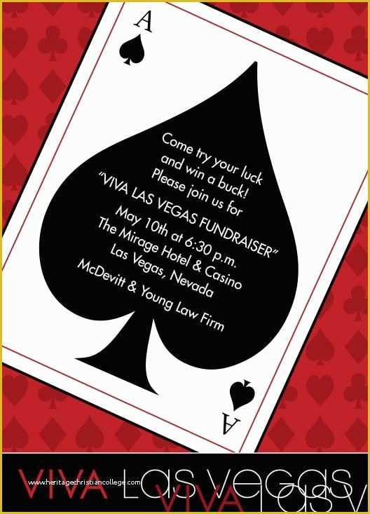 Free Vegas themed Invitation Templates Of Casino Birthday Party Invitations