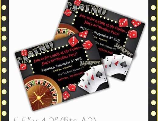 Free Vegas themed Invitation Templates Of Pin by Leah Yam On Luck Be A Lady Casino Party
