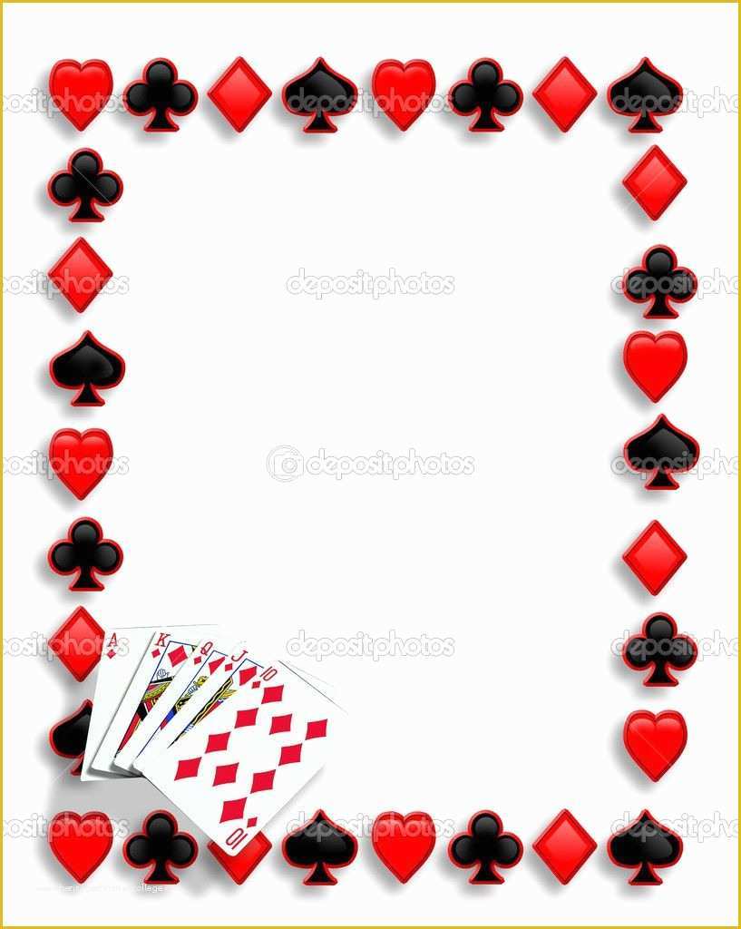 Free Vegas themed Invitation Templates Of Playing Card Invitation Template Free