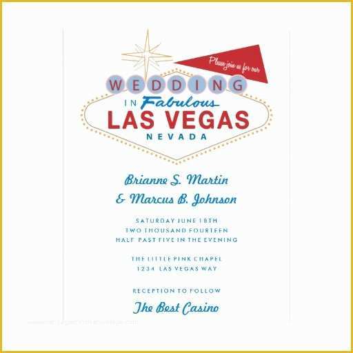 Free Vegas themed Invitation Templates Of Retro Las Vegas Sign Casino Wedding Invitation