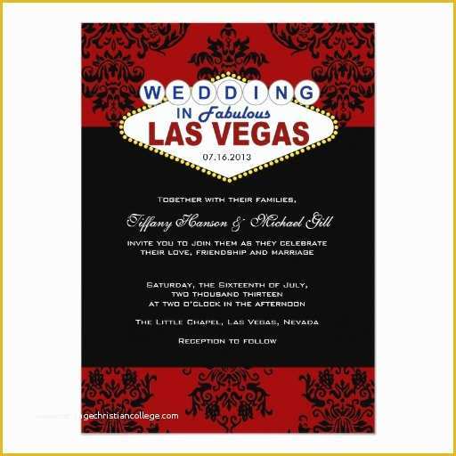 Free Vegas themed Invitation Templates Of Viva Las Vegas Wedding Invitation