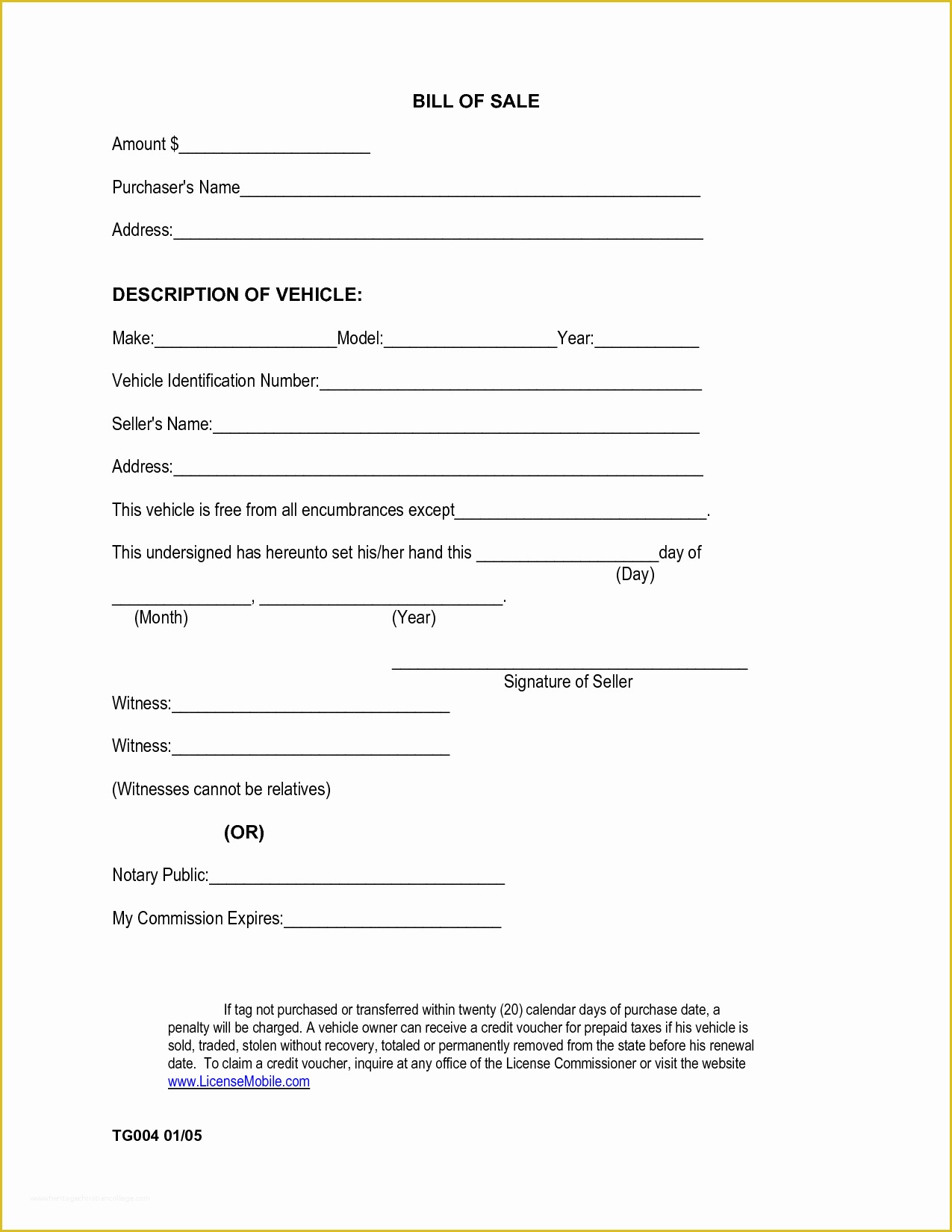 Free Vehicle Bill Of Sale Template Of Free Printable Car Bill Of Sale form Generic