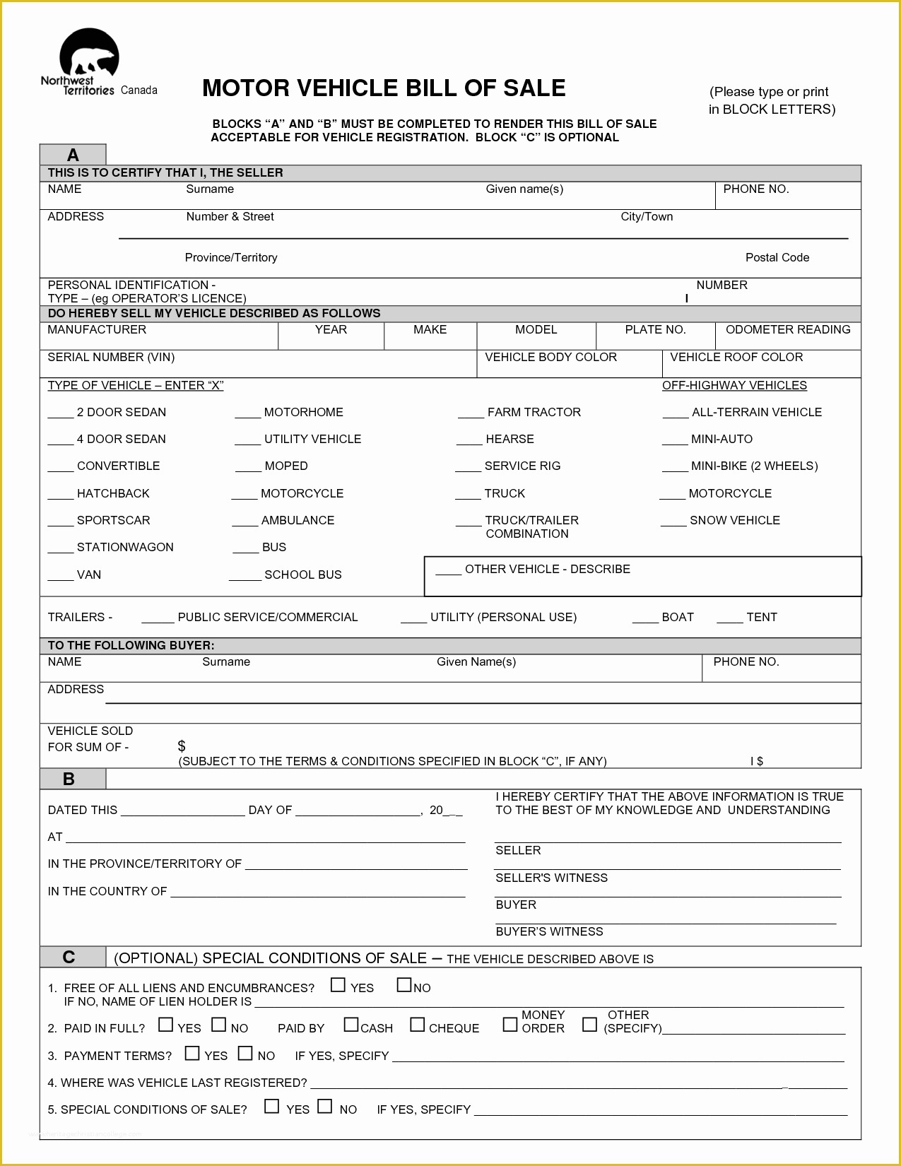 Free Vehicle Bill Of Sale Template Of Free Printable Vehicle Bill Of Sale Template form Generic