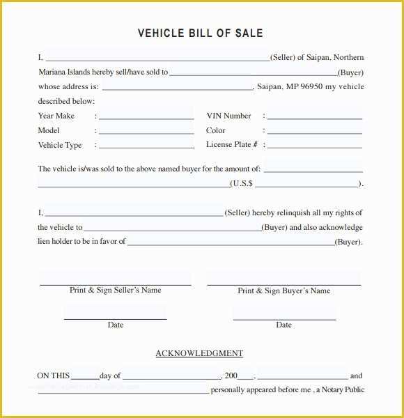 Free Vehicle Bill Of Sale Template Of Vehicle Bill Of Sale Template 14 Download Free