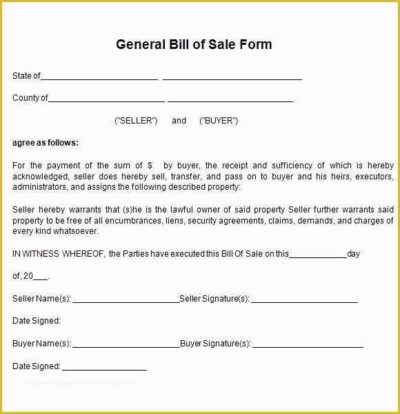 Free Vehicle Bill Of Sale Template Pdf Of Bill Sale Pdf