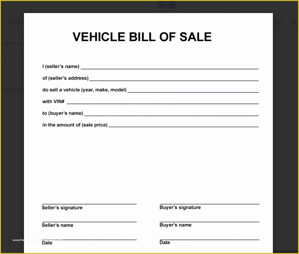 Free Vehicle Bill Of Sale Template Pdf Of Deeauvil Freebie Friday Simple Free Bill Of Sale