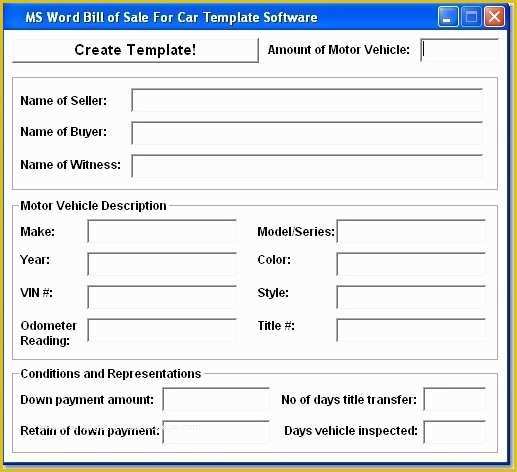 Free Vehicle Bill Of Sale Template Pdf Of Free Download Bill Sale Template Free Download