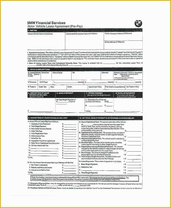 Free Vehicle Rental Agreement Template Of 12 Vehicle Lease Agreement Templates Docs Word