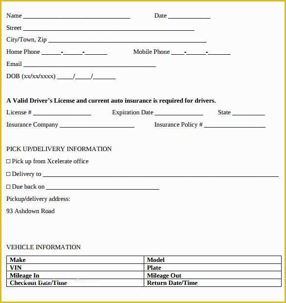 Free Vehicle Rental Agreement Template Of Car Rental Agreement Templates 12 Free Documents In Pdf