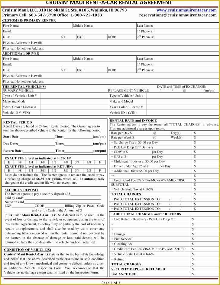 Free Vehicle Rental Agreement Template Of Download Car Rental Agreement Templates for Free