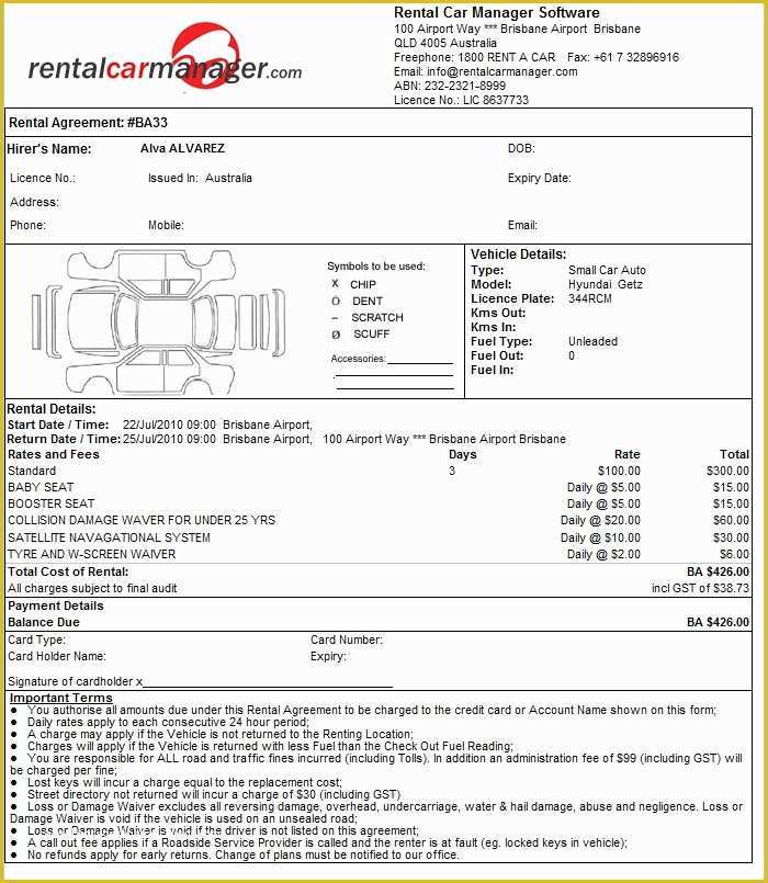 Free Vehicle Rental Agreement Template Of Hertz Rental Agreement Pdf Basic 6 Best Car Rental