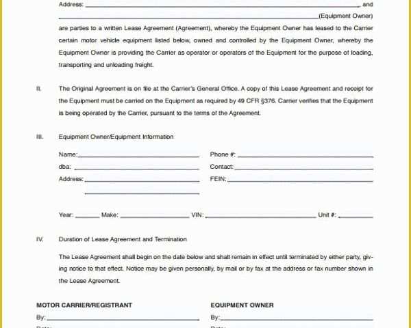 Free Vehicle Rental Agreement Template Of Sample Truck Lease Agreements 9 Free Documents In Word Pdf