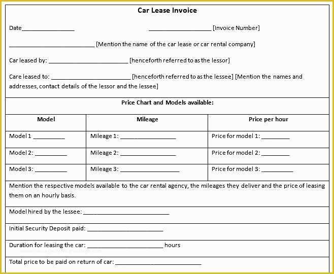 Free Vehicle Rental Agreement Template Of Template Car Lease Agreement Rental Free Image Vehicle to