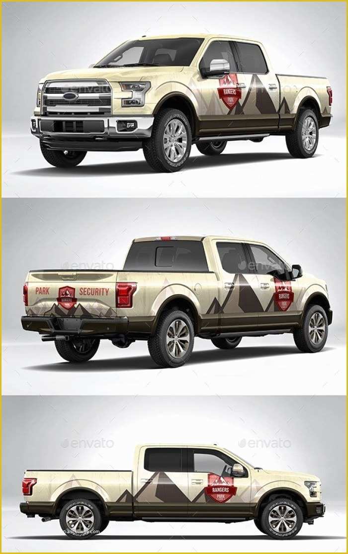 Free Vehicle Templates for Car Wraps Of 35 Truck Mockup Psd for Trucks Branding Free &amp; Premium