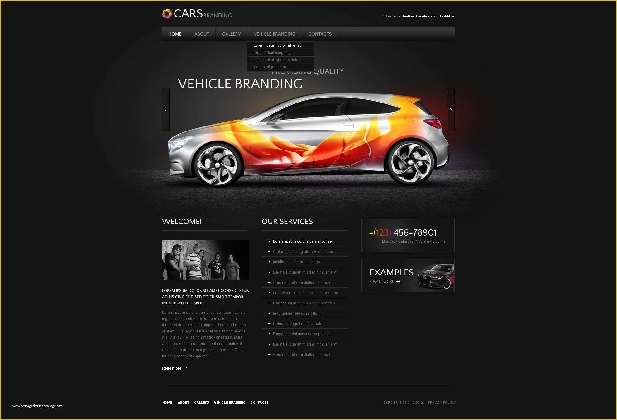 Free Vehicle Templates for Car Wraps Of Car Dealer Psd Template
