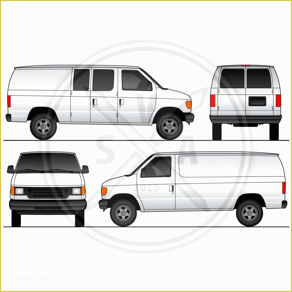 Free Vehicle Templates for Car Wraps Of Cargo Van Swinging Doors Wrap Template Stock Vector Art