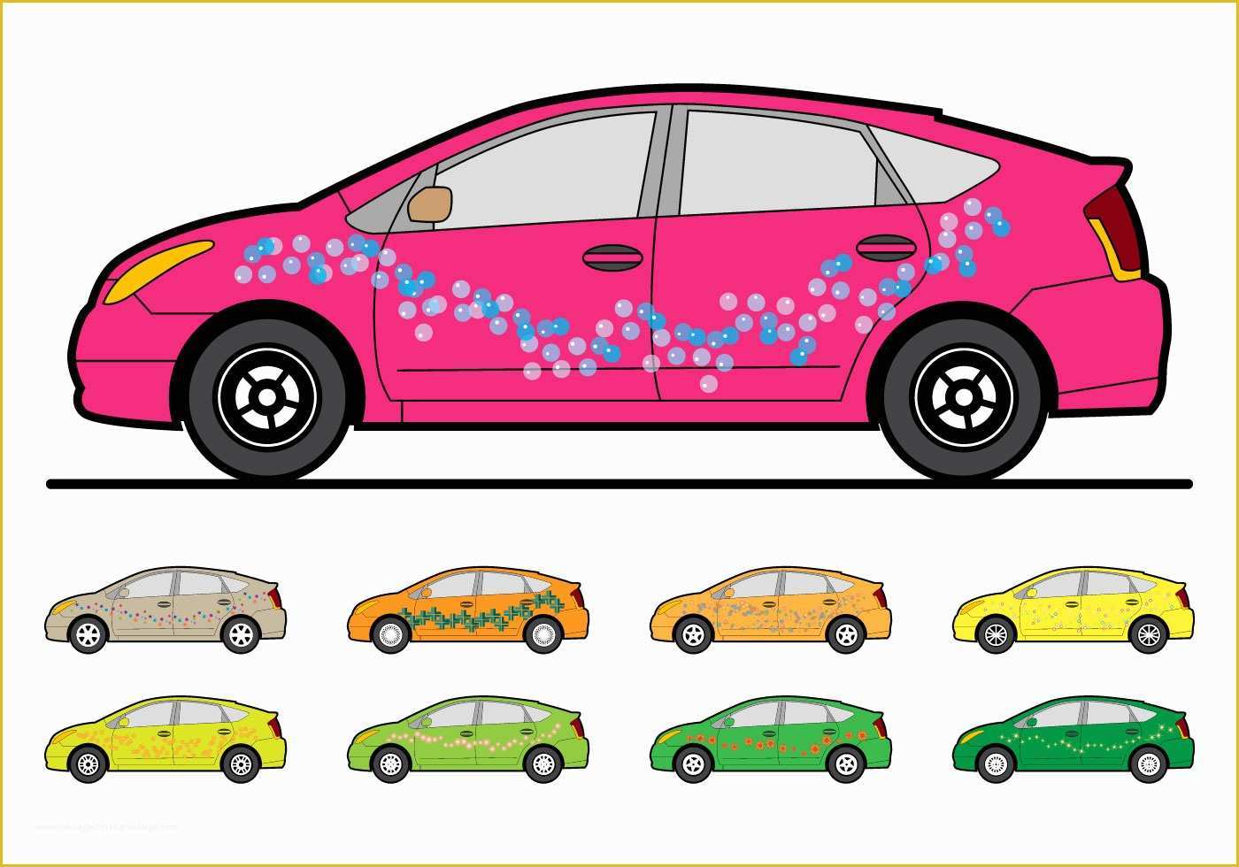 Free Vehicle Templates for Car Wraps Of Custom toyota Prius Template Vector Download Free Vector