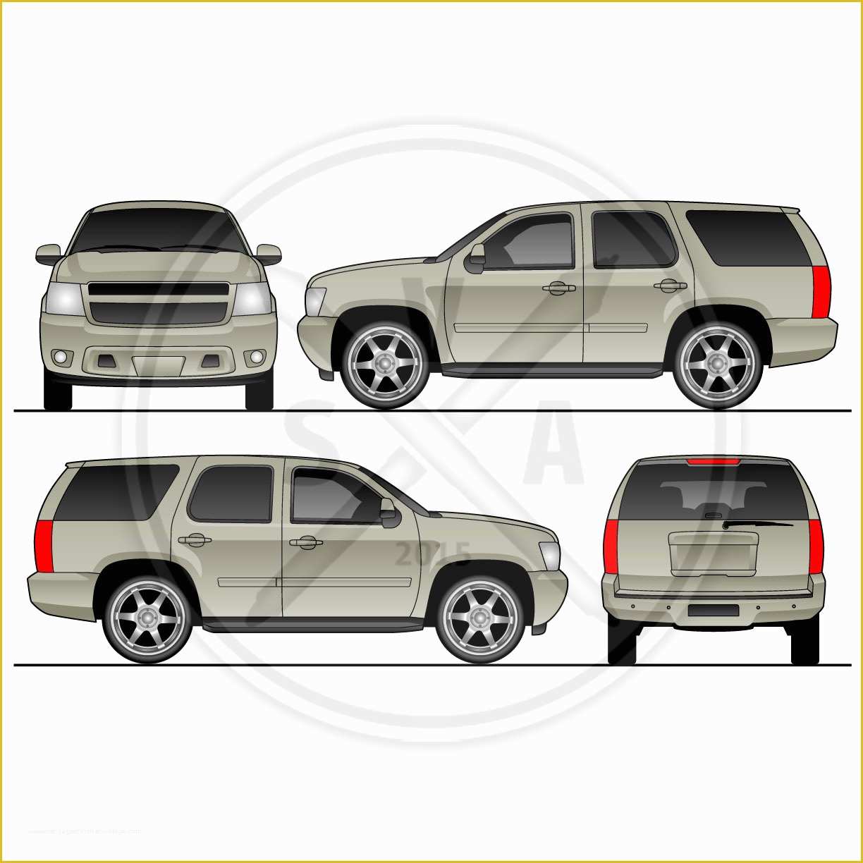 Free Vehicle Templates for Car Wraps Of Tahoe Suv Vehicle Template Stock Vector Art