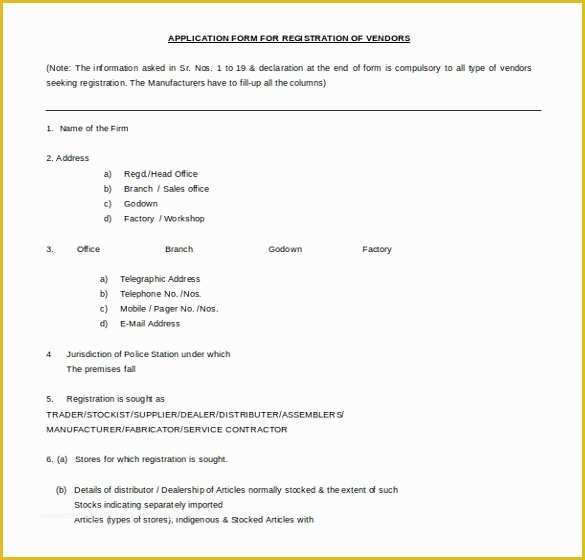 Free Vendor Application form Template Of 16 Microsoft Word 2010 Application Templates Free