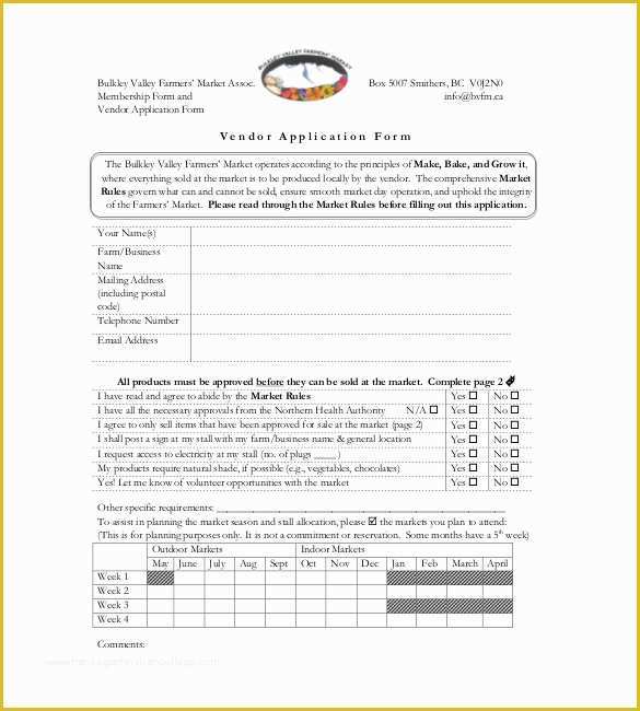 Free Vendor Application form Template Of Application Templates – 20 Free Word Excel Pdf