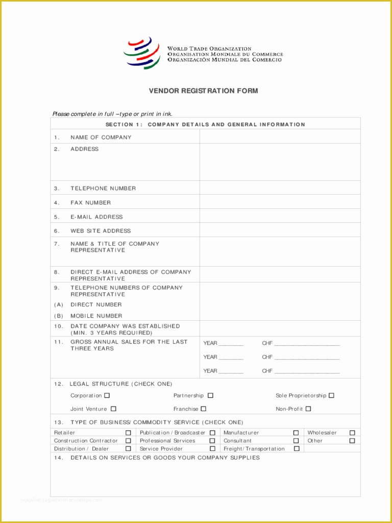 Free Vendor Application form Template Of Vendor Registration form 6 Free Templates In Pdf Word