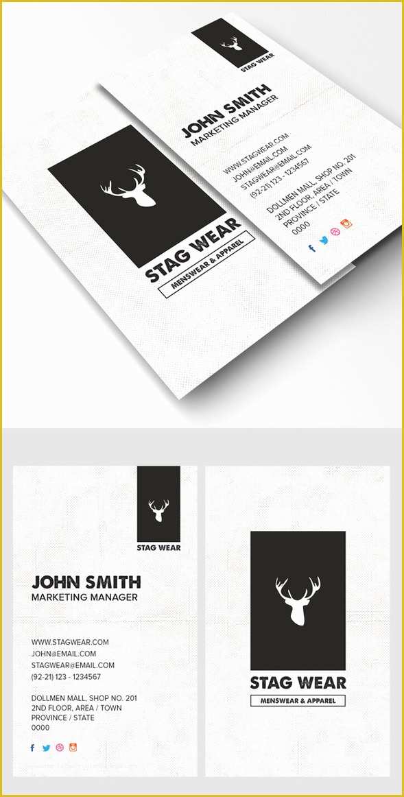 Free Vertical Business Card Template Of 27 Free Print Ready Psd Business Card Templates