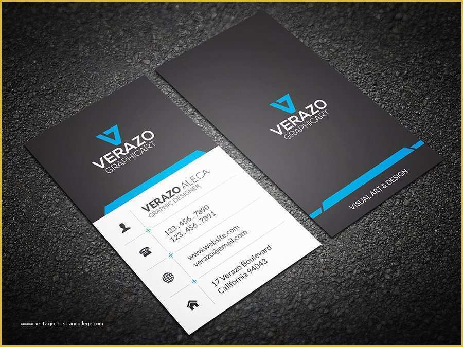 Free Vertical Business Card Template Of Clean Vertical Business Card Business Card Templates