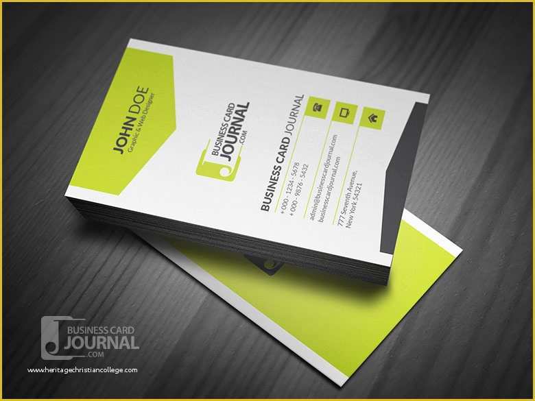 Free Vertical Business Card Template Of Corporate Style Vertical Business Card Template