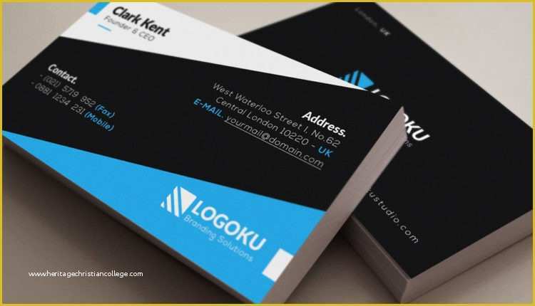 Free Vertical Business Card Template Of Free Vertical & Horizontal Corporate Business Card
