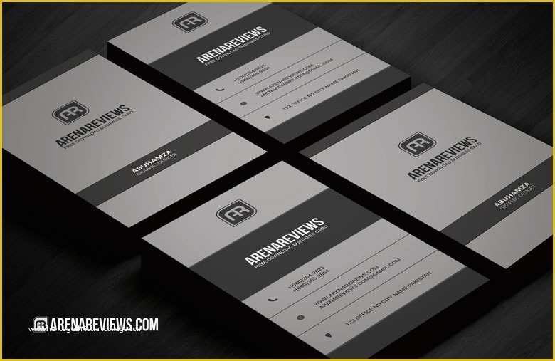Free Vertical Business Card Template Of Free Vertical Corporate Business Card Template Download