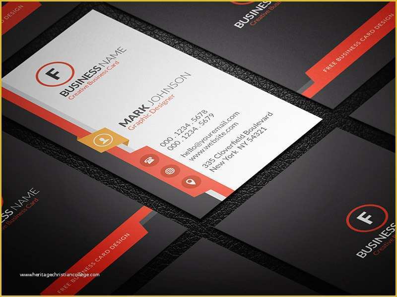 Free Vertical Business Card Template Of Modern &amp; Sleek Vertical Business Card Template Free
