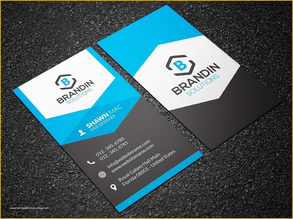 Free Vertical Business Card Template Of Modern Vertical Business Card 25 Graphic Pick