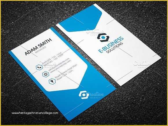 Free Vertical Business Card Template Of Vertical Business Card Template 04 Business Card