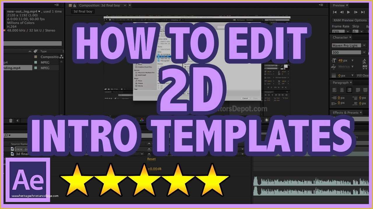 Free Video Editing Templates Of How to Edit after Effects 2d Intro Templates Full